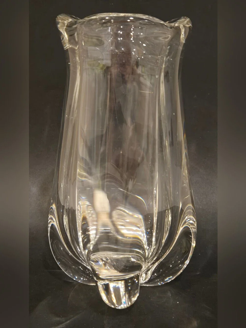 Clear Glass Art Vase - Elegant Home Accent